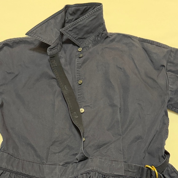 Tory Burch  Navy Midi Flare Dress Cotton size 8 - Picture 8 of 12